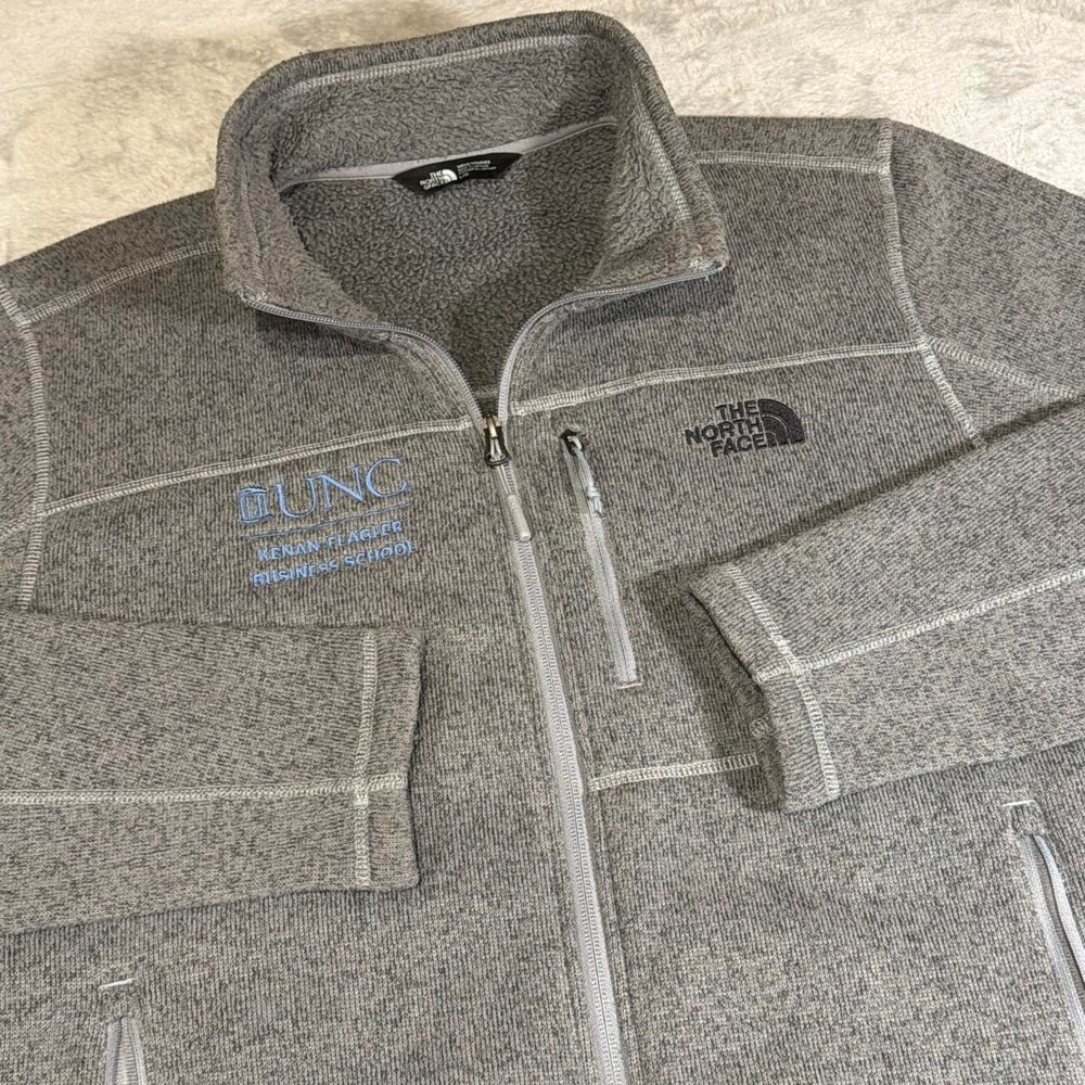 Y2K Vintage North Face UNC Fleece Jacket | Gray | Large